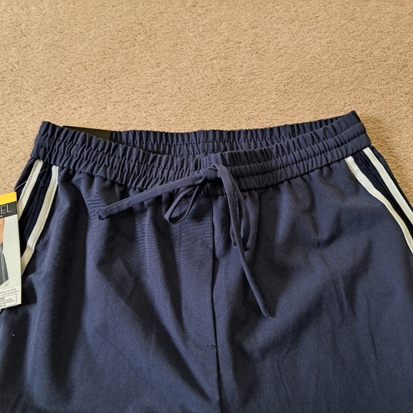 Rachel Roy Wide Leg Pants Women's Size Small Blue White Stripe Pull On New! - Picture 2 of 9